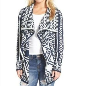 Woven Heart | Navy Blue and White Cardigan (NWOT)